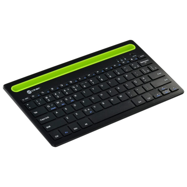TECLADO SEM FIO BLUETOOTH 3.0 DYNAMIC SMART ABNT COM SUPORTE PARA TABLET OU CELULAR - PRETO - DT200 - Imagem 2