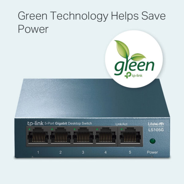SWITCH GIGABIT DE MESA COM 5 PORTAS 10/100/1000 LS105G SMB - Imagem 3