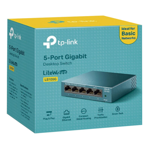 SWITCH GIGABIT DE MESA COM 5 PORTAS 10/100/1000 LS105G SMB - Imagem 6