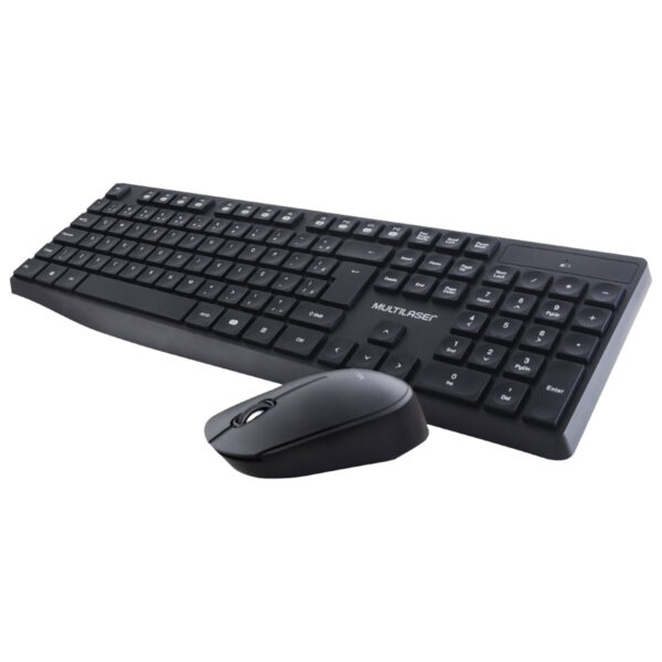 TECLADO E MOUSE SEM FIO 2.4GHZ USB PRETO TC244