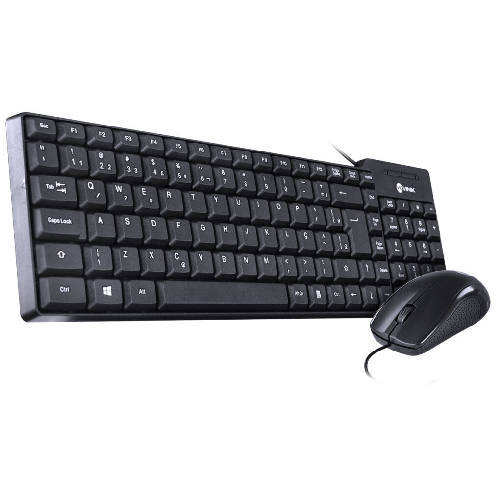 KIT TECLADO E MOUSE USB DYNAMIC - MOUSE 1000 DPI CABO 1.8 METROS - VINIK - CD100