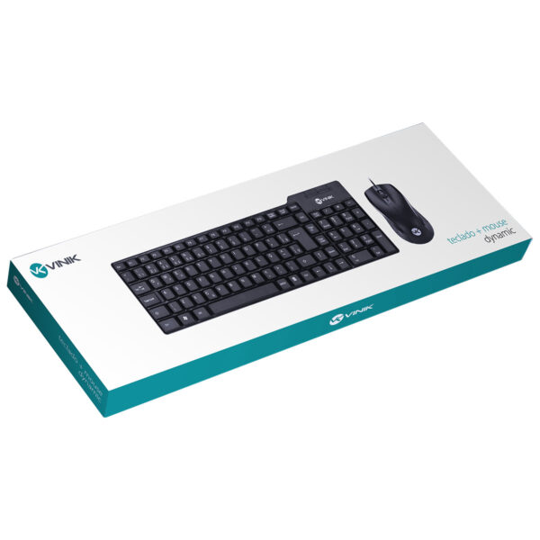 KIT TECLADO E MOUSE USB DYNAMIC - MOUSE 1000 DPI CABO 1.8 METROS - VINIK - CD100 - Imagem 6