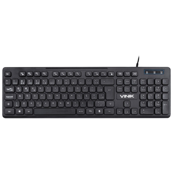 TECLADO USB MULTIMIDIA SLIM CHOCOLATE - CABO 1.8M - VINIK - TC100