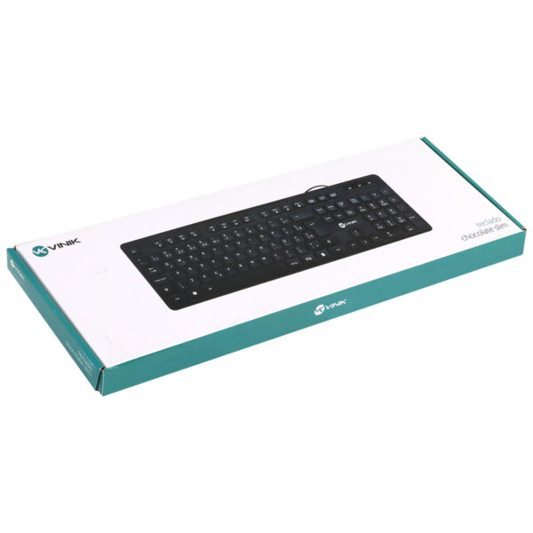 TECLADO USB MULTIMIDIA SLIM CHOCOLATE - CABO 1.8M - VINIK - TC100 - Imagem 2