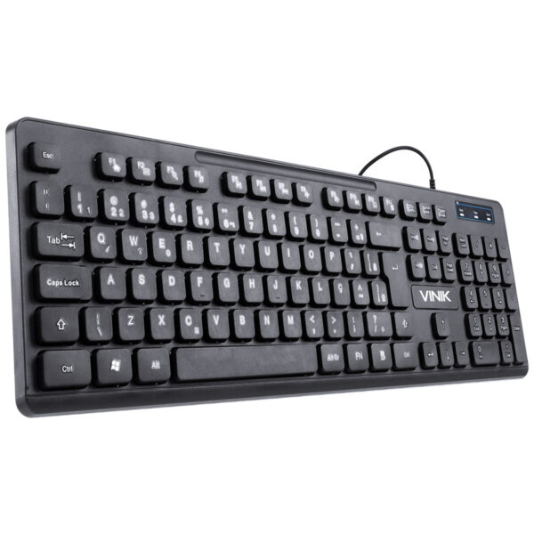 TECLADO USB MULTIMIDIA SLIM CHOCOLATE - CABO 1.8M - VINIK - TC100 - Imagem 6