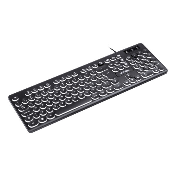TECLADO USB MULTIMIDIA SLIM CHOCOLATE TECLAS REDONDAS LED BRANCO 1.8M - TC200 - Imagem 5