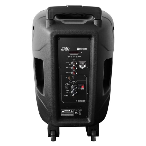 CAIXA ATIVA PORTATIL USB/SD/BT 12'' 400W RMS STREET12' - Imagem 2