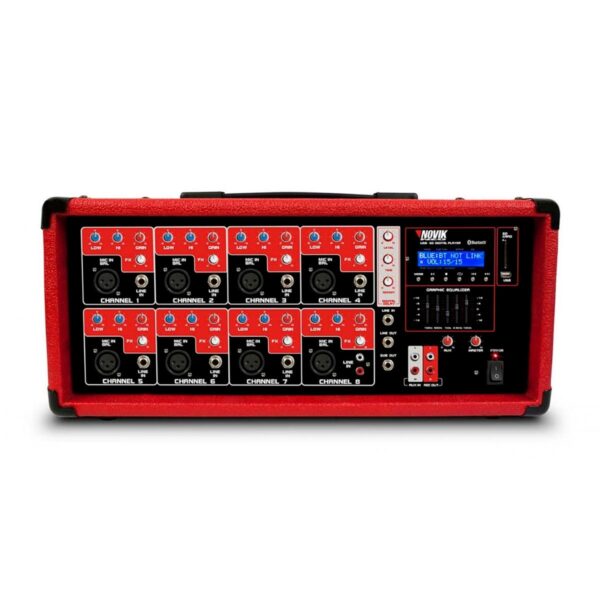MESA DE SOM AMPLIFICADA 8 CANAIS NVK 8500 BT - Imagem 2