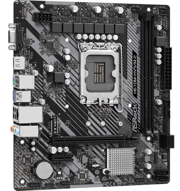 PLACA MÃE ASROCK H610M-HVS/M.2 R2.0 LGA1700 2XDDR4 3200 DIMM 64GB 4XSATA3 2XUSB3.2 4XUSB2.0 REDE GIGA 1XM.2/KEY M 1XHDMI - Imagem 4