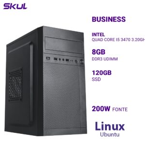 COMPUTADOR B500 QUAD CORE I5 3470 3.20GHZ MEMÓRIA 8GB DDR3 SSD 120GB FONTE 200W LINUX UBUNTU
