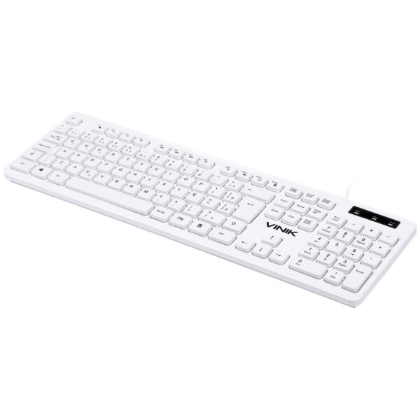 TECLADO USB MULTIMIDIA SLIM BRANCO - TECLAS CHOCOLATE - CABO 1.8M - VINIK - TCB200 - Imagem 4