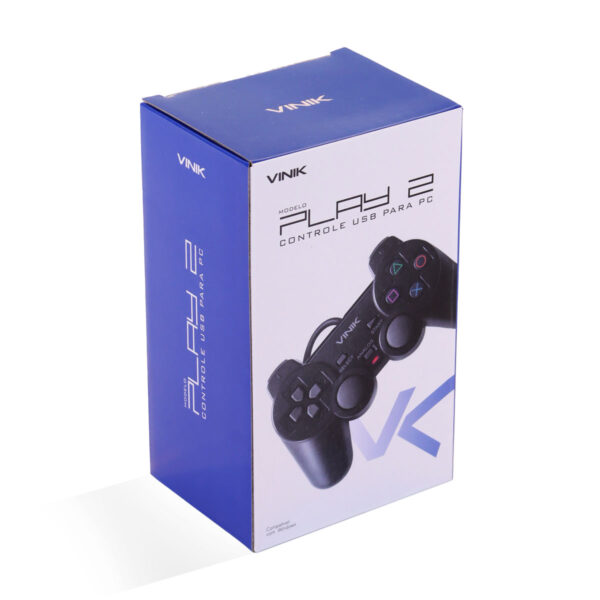 CONTROLE PC USB PS2/PLAYSTATION 2 - RETRÔ - VINIK PLAY 2 - Imagem 6