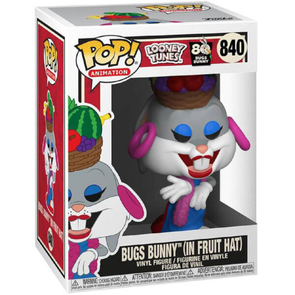 POP! LOONEY TUNES: 80 ANOS - BUGS BUNNY (IN FRUIT HAT) #840 - Imagem 3