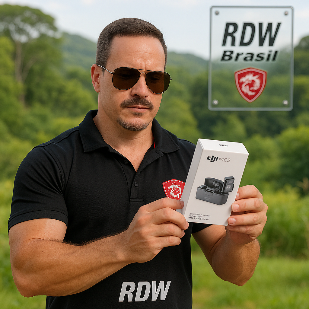 Desembalando o DJI Mic 2 ao ar livre