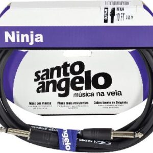 CABO DE GUITARRA NINJA CABLE 0,20 MM P10/P10 10FT 3,05M PRETO