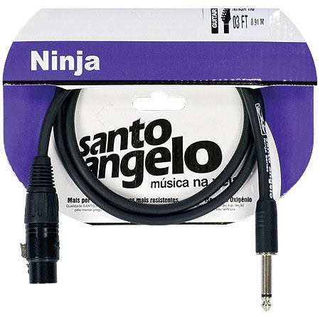 CABO DE MICROF. NINJA HG 0,20 MM P10/ XLR F. 03FT 0,91CM T