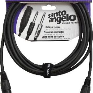 CABO PARA MICROF. NINJA LW 0,20 MM XLR M/ XLR F NINJA 15FT 4,57M PRETO