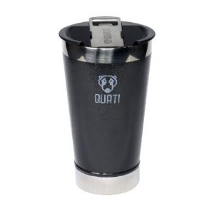 COPO TÉRMICO QUATI COM ABRIDOR 473ML PRETO - CPA473