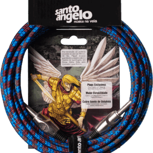 CABO DE GUITARRA ANGEL TX 0,30 MM P10/P10 90º 20FT 6,10M TEXTIL