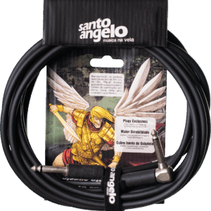 CABO DE GUITARRA ANGEL L 0,30MM P10/P10 90º 20FT 6,10M PRETO