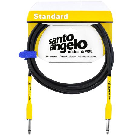 CABO DE GUITARRA SAMURAI 0,30MMM CONECTOR P10/P10 20FT 6,10 METROS PRETO - Imagem 2