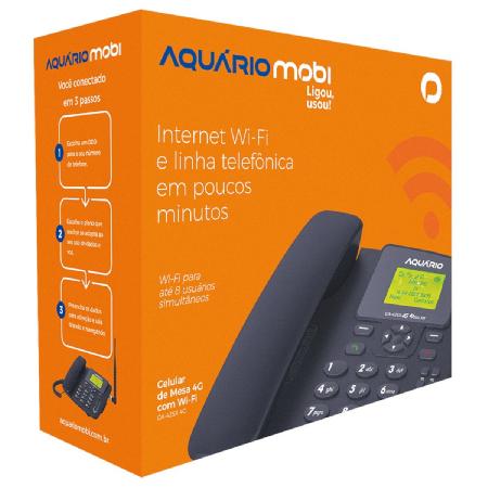 TELEFONE CELULAR FIXO DE MESA WI-FI DUAL SIM 700, 850, 900, 1800, 1900, 2100, 2600MHZ CA-42SX 4G - Imagem 5