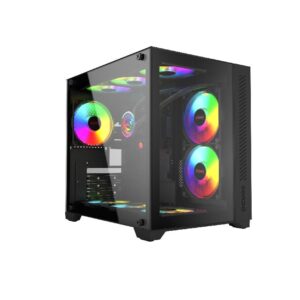GABINETE GAMER PCYES FORCEFIELD BLACK VULCAN - GFFBVP