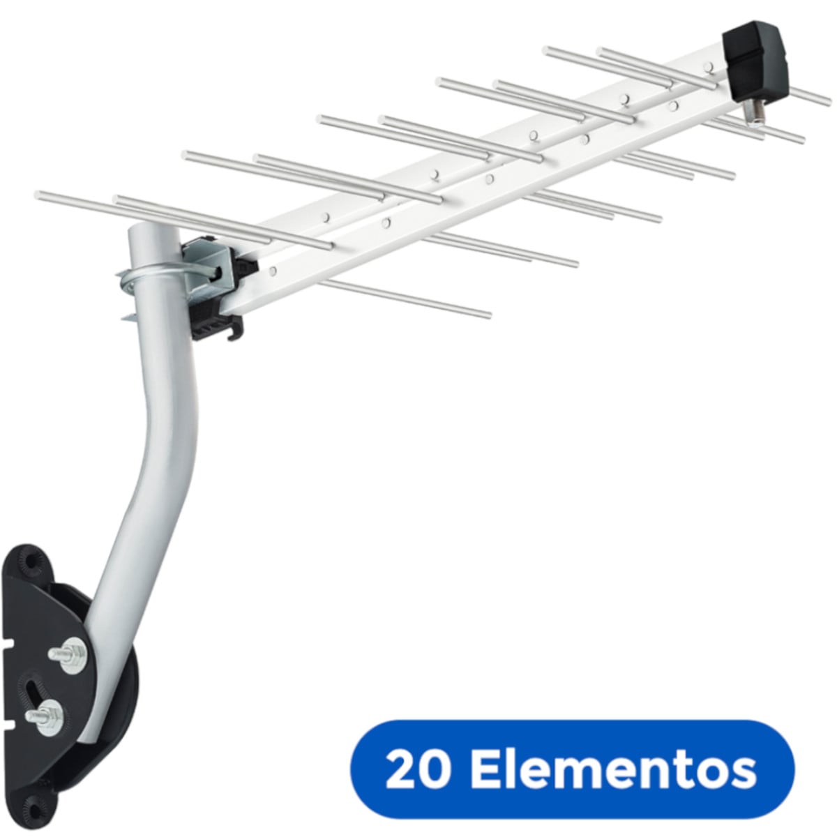 ANTENA DIGITAL EXTERNA LOG PARA TV HDTV/UHF/4K 12DBI 20 ELEMENTOS COM KIT DE INSTALAÇÃO LU-20-PLUS - Imagem 2