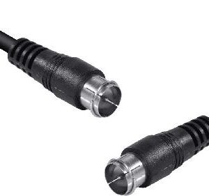 CABO COAXIAL F MACHO X F MACHO 2 METROS PARA ANTENA (PACOTE C/ 10)