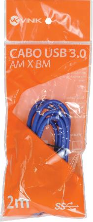 CABO USB PARA IMPRESSORA 3.0 USB A X USB B 2M - U3AMBM-2