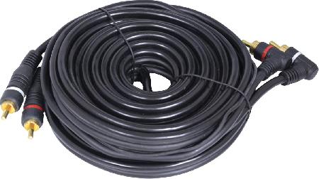 CABO 2 RCA X 2 RCA 90º ÁUDIO PROFISSIONAL 5 METROS (PACOTE C/ 10) - L22M - Imagem 3