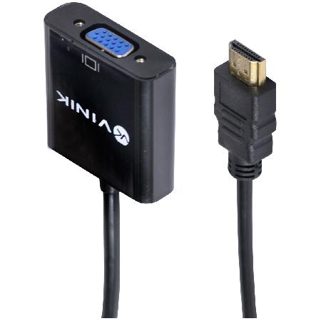 CABO ADAPTADOR CONVERSOR HDMI MACHO PARA VGA FÊMEA 25CM - Imagem 2