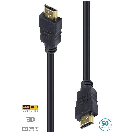 CABO HDMI 2.0 4K ULTRA HD 3D - 0,5 METRO - H20-05