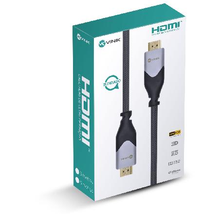 CABO HDMI 2.0 4K BLINDADO EM NYLON - 5 METROS - H20B-5 - Imagem 5