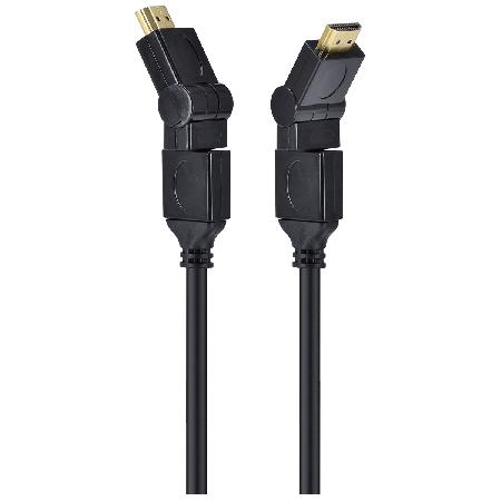 CABO HDMI 2.0 4K ULTRA HD 3D CONEXÃO ETHERNET CONECTORES 360° 2 METROS - H20B360-2 - Imagem 2