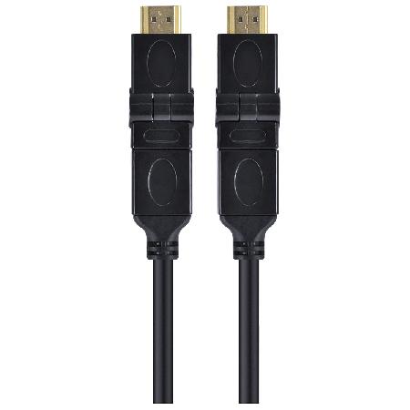 CABO HDMI 2.0 4K ULTRA HD 3D CONEXÃO ETHERNET CONECTORES 360° 2 METROS - H20B360-2 - Imagem 3