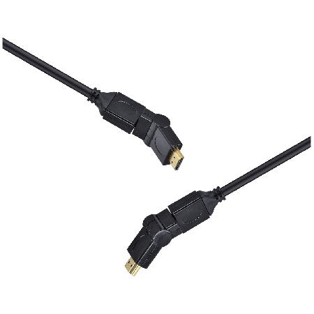 CABO HDMI 2.0 4K ULTRA HD 3D CONEXÃO ETHERNET CONECTORES 360° 2 METROS - H20B360-2 - Imagem 4