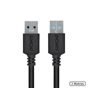 CABO DE DADOS USB A PARA USB A 3.0 28AWG - 2 METROS - PUAM3-2