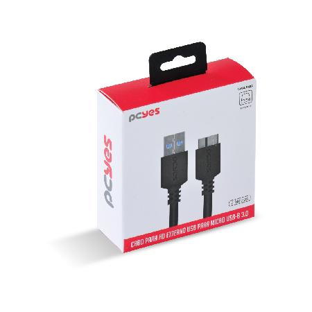 CABO P/ HD EXTERNO USB A 3.0 MACHO P/ MICRO USB B 3.0 - 2 METROS - PUAMCM3-2 - Imagem 7