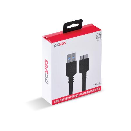 CABO P/ HD EXTERNO USB A 3.0 MACHO P/ MICRO USB B 3.0 - 3 METROS - PUAMCM3-3 - Imagem 7