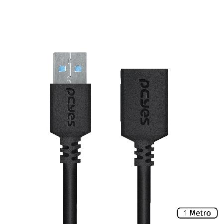 CABO EXTENSOR USB A 3.0 MACHO P/ USB A 3.0 FÊMEA - 1 METRO - PUAMF3-1