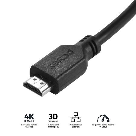 CABO HDMI 2.0 PCYES 4K/60HZ - 1 METRO - PHM20-1