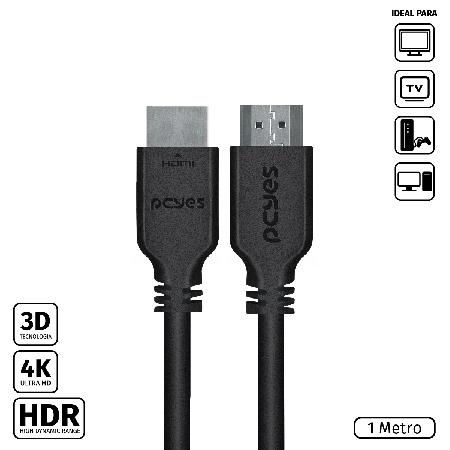 CABO HDMI 2.0 PCYES 4K/60HZ - 1 METRO - PHM20-1 - Imagem 7