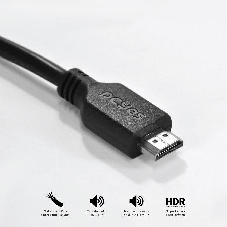 CABO HDMI 2.0 PCYES 4K/60HZ - 2 METROS - PHM20-2 - Imagem 3