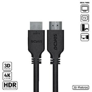 CABO HDMI 2.0 4K PCYES 30AWG PURO COBRE 20 METROS - PHM20-20