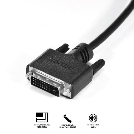 CABO DVI-I 24+5 PARA VGA 15 PINOS 2 METROS PCYES - PDVM15-2 - Imagem 2