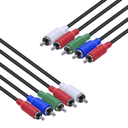 CABO DE VIDEO 5 RCA M PARA 5 RCA M - 2 MTS - P5R-2 - Imagem 2
