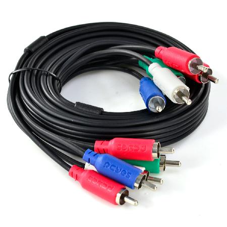 CABO DE VIDEO 5 RCA M PARA 5 RCA M - 2 MTS - P5R-2 - Imagem 5