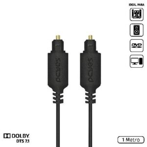 CABO DE AUDIO OPTICO DIGITAL TOSLINK MACHO 1M - POD-1