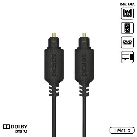 CABO DE AUDIO OPTICO DIGITAL TOSLINK MACHO 1M - POD-1
